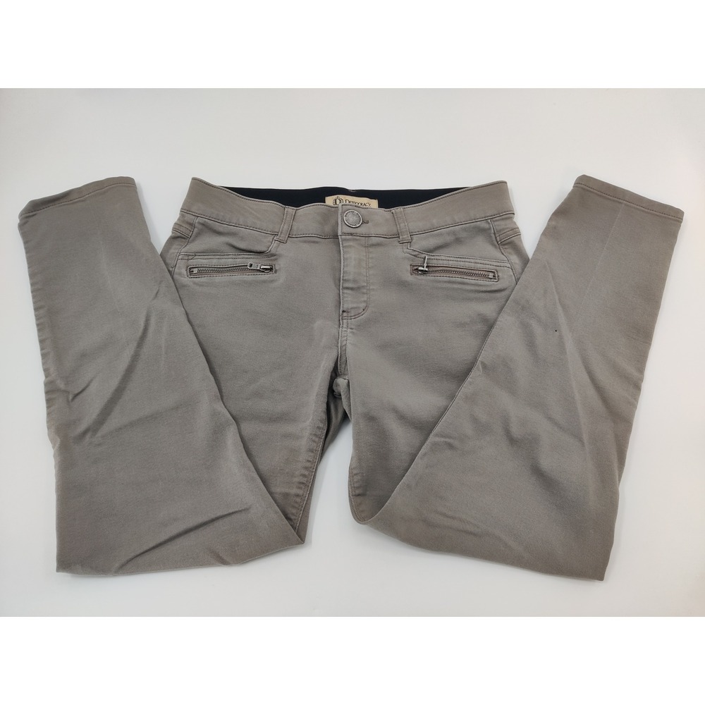 Democracy "Ab" Technology Grey Zipper Pocket Skinny Jeans Women's Size‎ 8